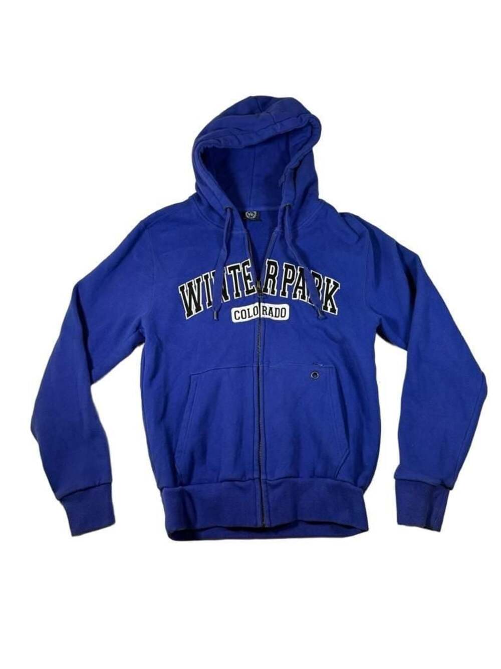 BAC Winter Park Colorado Blue Full-Zip Hooded Sweatshirt Size Small